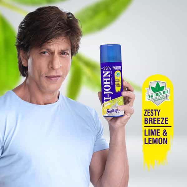 Vi-John Shaving Foam Zesty Breeze Lemon Lime Shaving Foam For Men 400Gm Each (Pack Of 3)