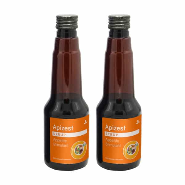 Apizest Syrup 225 Ml | For Boosting Healthy Appetite | Promotes Weight Gain (Pack Of 2)