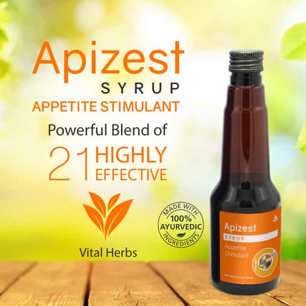 Apizest Syrup 225 Ml | For Boosting Healthy Appetite | Promotes Weight Gain (Pack Of 2)