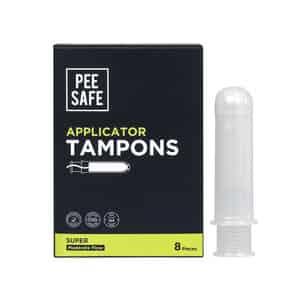 Pee Safe Applicator Tampons For Moderate Flow 8 Pieces | Leak Proof | Highly Absorbent | Bpa Free