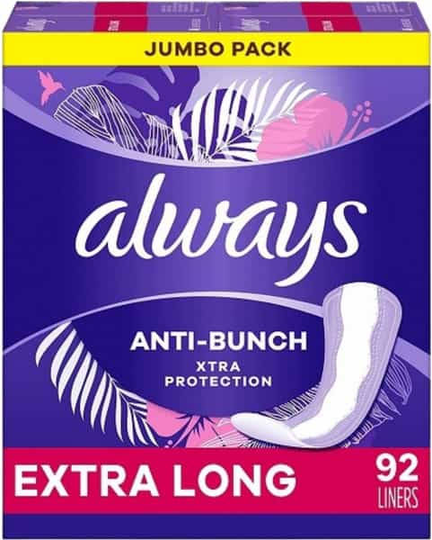Always Dailies Extra Protection Long Liners| 92 Count
