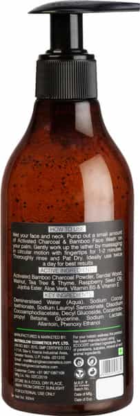 Nutriglow Natural's Bamboo & Charcoal Face Wash For Deep Clean | Acne Face Wash 300Ml