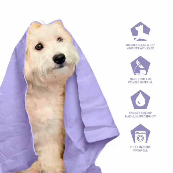 Aroma Groom Towel For Pets 24" X 17" | Purple