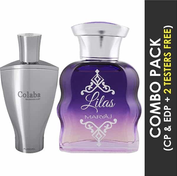 Ajmal Colaba Mukhallat Cp Alcohol-Free Attar 14Ml For Unisex And Maryaj Lilas Edp 100Ml For Women
