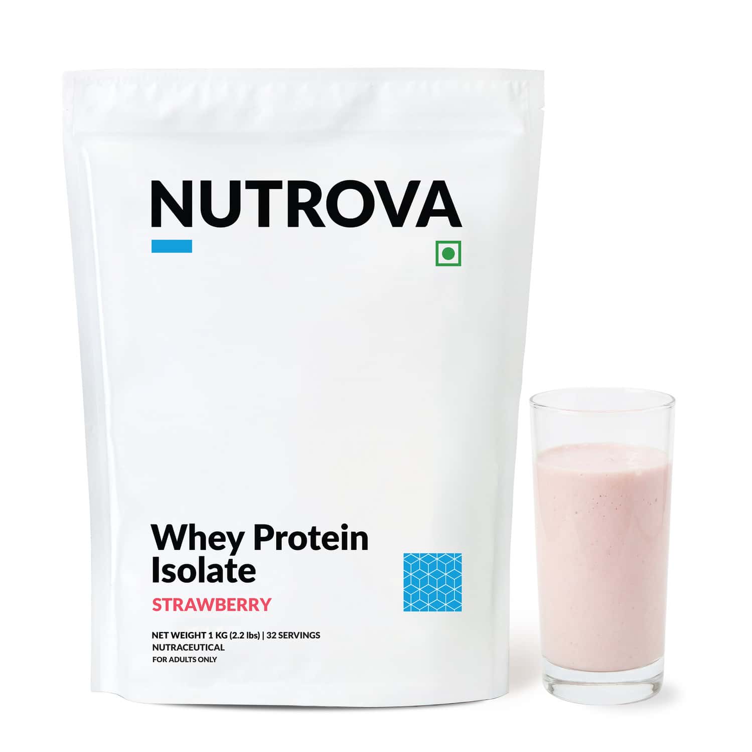 Nutrova Whey Protein Isolate (Strawberry) - 1 Kg