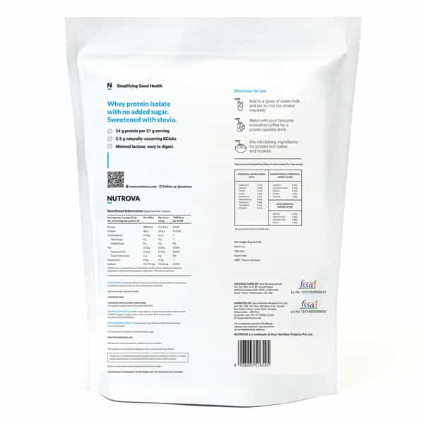 Nutrova Whey Protein Isolate (Strawberry) - 1 Kg