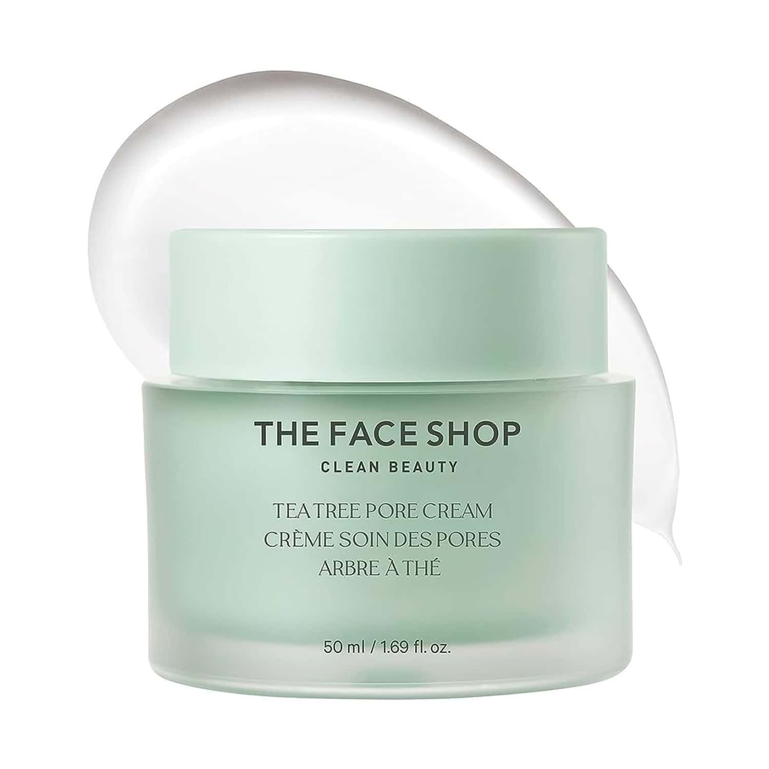 The Face Shop Tea Tree Pore Cream - Korean Moisturizer | Aha Bha Pha Hyaluronic Acid | Acne - 50ml