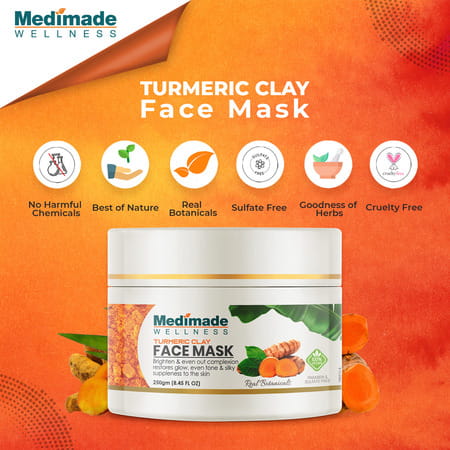Medimade Turmeric Clay Face Mask - 250 Gm