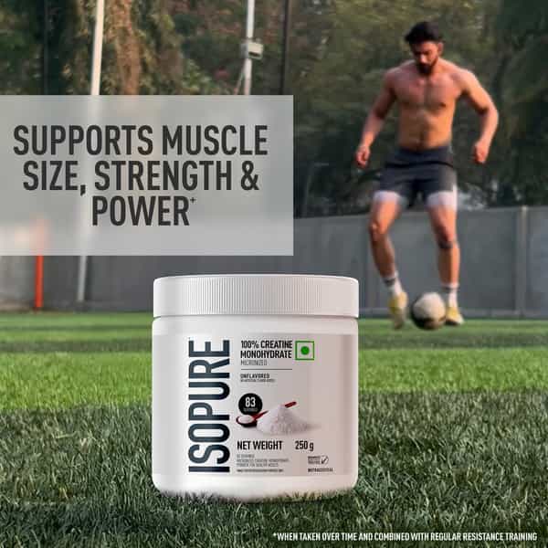Isopure 100% Creatine Monohydrate Micronized Unflavoured Jar 250 Gm