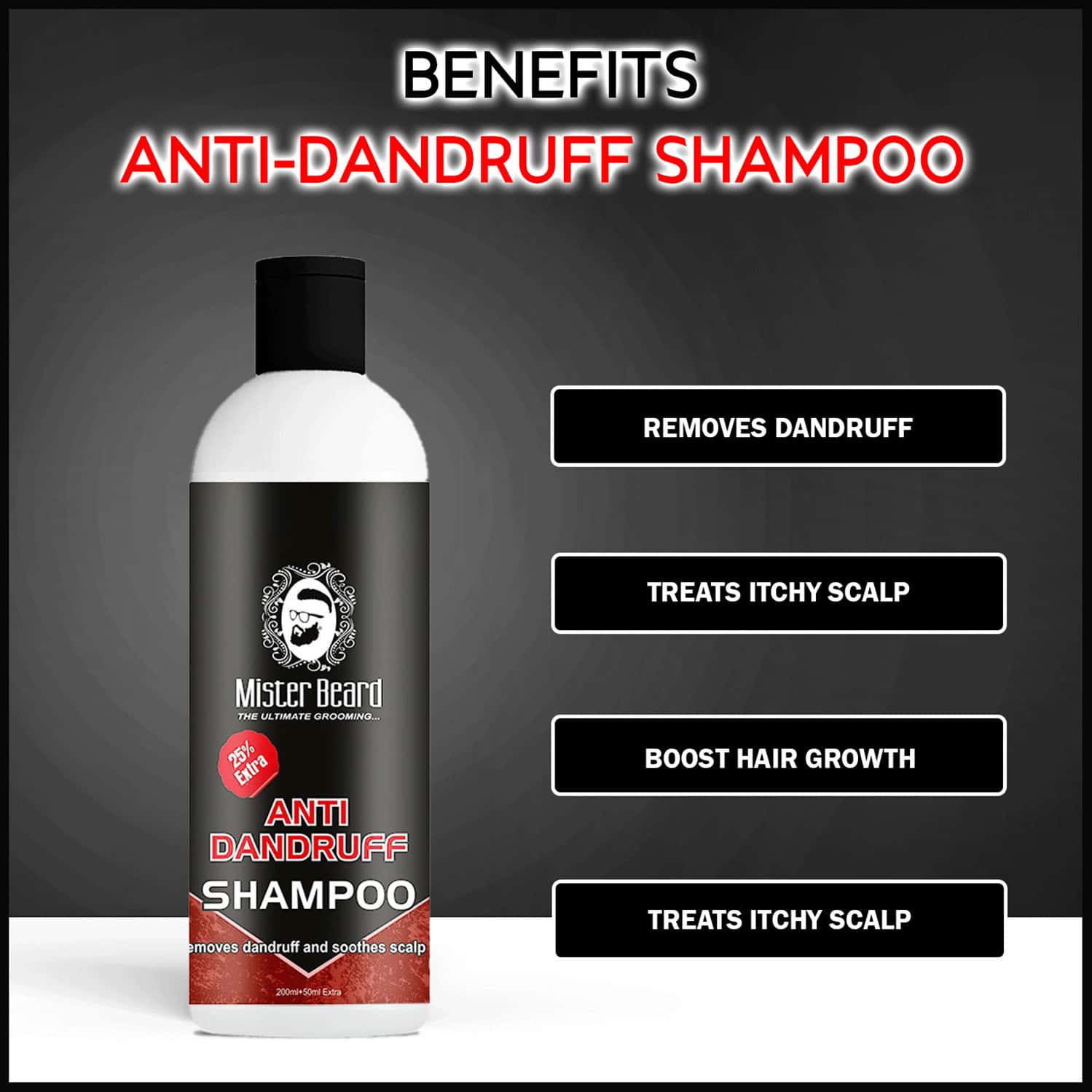 Buy MISTER BEARD ANTI DANDRUFF SHAMPOO 200ML Online & Get Upto 60 OFF