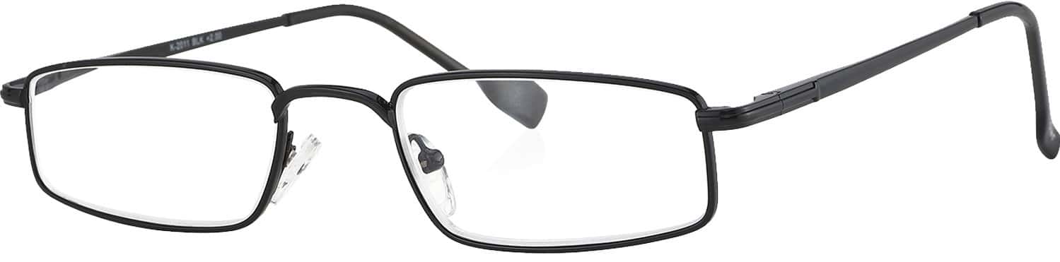 Klar Eye Full Rim Rectangle Reading Glasses Men And Women +0.75 To +3.50+2.50 Power Shiny Black