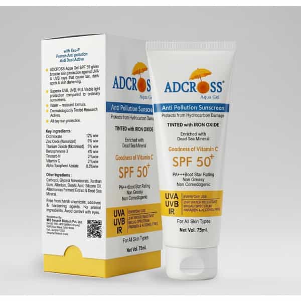 Adcross Aqua Gel Spf 50+ 75Ml