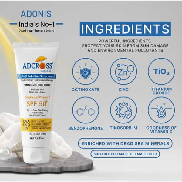 Adcross Aqua Gel Spf 50+ 75Ml