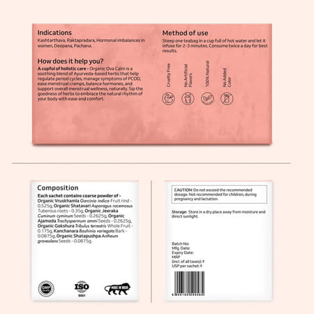 Purely Yours Ova Calm Herbal Tea For Period Pain - 30 Sachets