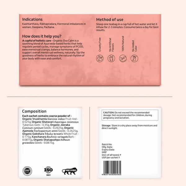 Purely Yours Ova Calm Herbal Tea For Period Pain - 30 Sachets