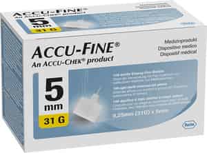 Accu-chek Accu-fine Insulin Pen Needles | 100 No's | 31g X 5mm