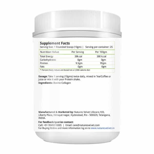 Natures Velvet Collagen Powder 250 Gms