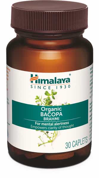 Himalaya Organic Bacopa | Brahmi | For Mental Alertness | Caplets | 30 No's