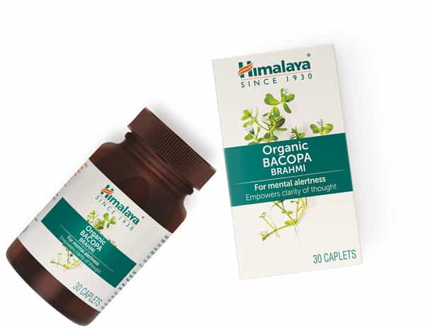 Himalaya Organic Bacopa | Brahmi | For Mental Alertness | Caplets | 30 No's