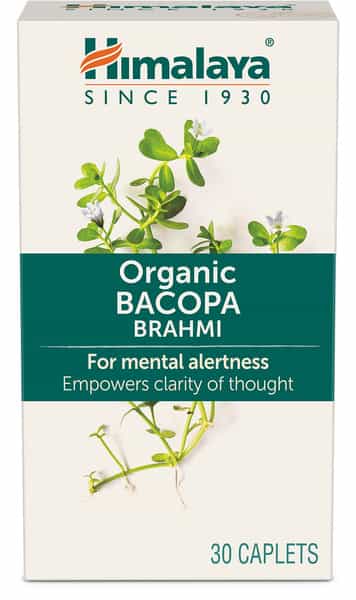 Himalaya Organic Bacopa | Brahmi | For Mental Alertness | Caplets | 30 No's