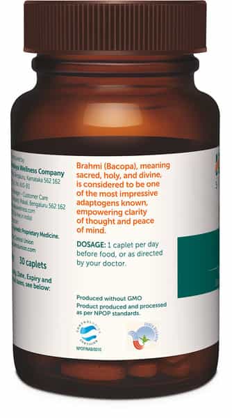 Himalaya Organic Bacopa | Brahmi | For Mental Alertness | Caplets | 30 No's