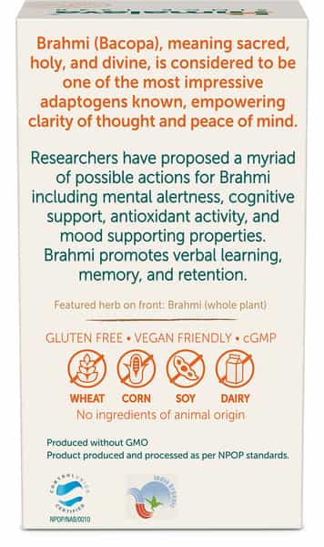 Himalaya Organic Bacopa | Brahmi | For Mental Alertness | Caplets | 30 No's