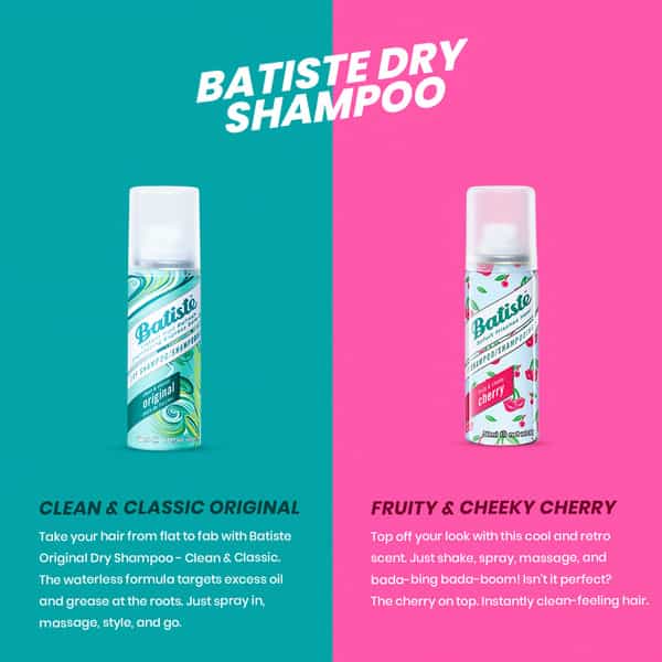 Batiste Value Kit Fruity & Cheeky Cherry Clean & Classic Original Dry Shampoo - 100Ml