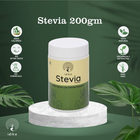 Idika Stevia 100 Gram Powder Diabetic Friendly 100% Natural Zero Calorie Sweetener (Pack Of 2)