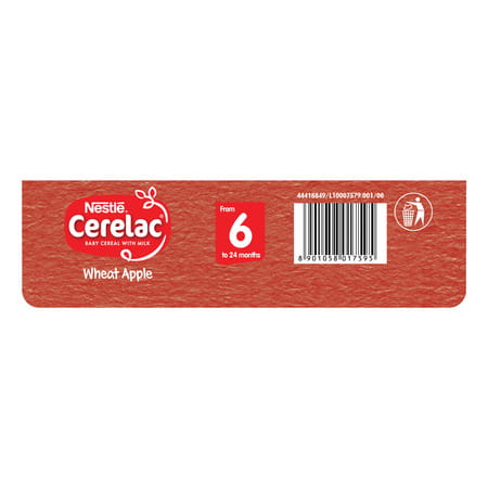 Nestle Cerelac Baby Cereal With Milk Wheat Apple From 6 To 24 Months Refile 350gm