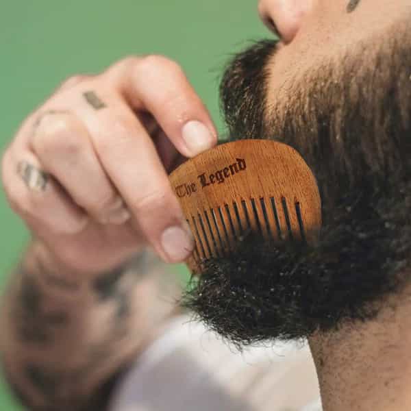 The Legend Organic Neem Wooden Mini Beard Comb