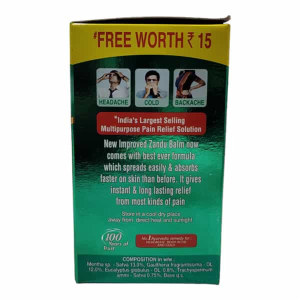 Zandu Balm Fast Action 50Ml With Free Zandu Fast Relief Gel 5Ml