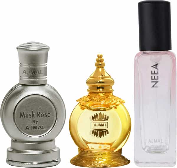 Ajmal Musk Rose And Mukhallat Al Wafa Each Of 12Ml & Neea Edp Of 20Ml (Total 44Ml)