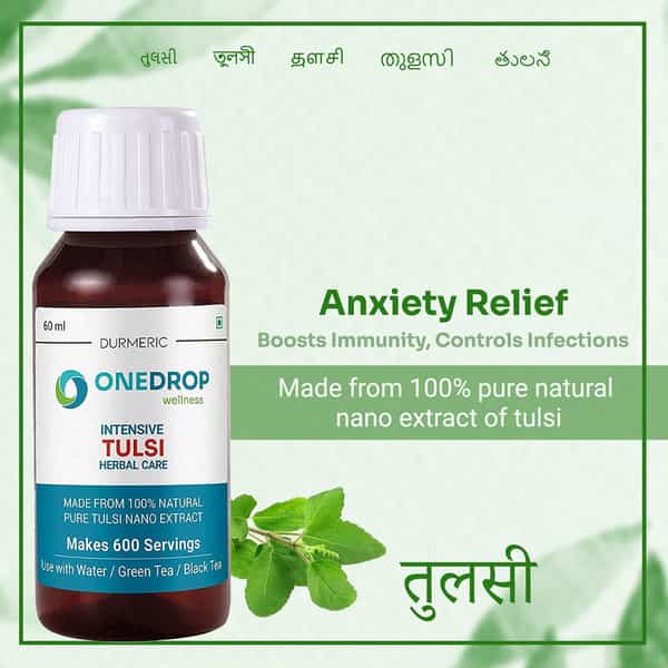 Durmeric Onedrop Tulsi Holy Basil Herbal Care Drops - 60 Ml