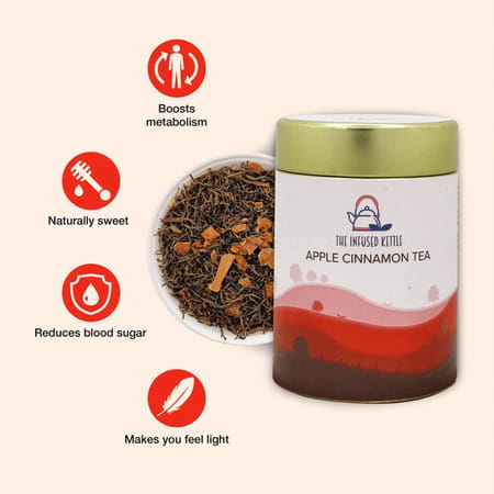 The Infused Kettle Apple Cinnamon Green Tea (50 Gms)