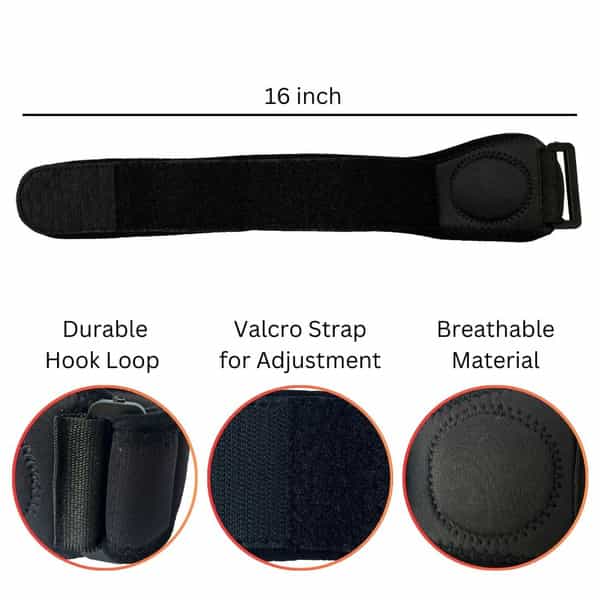 Besafe Forever Tennis Elbow Support Brace Band Universal Size | Black