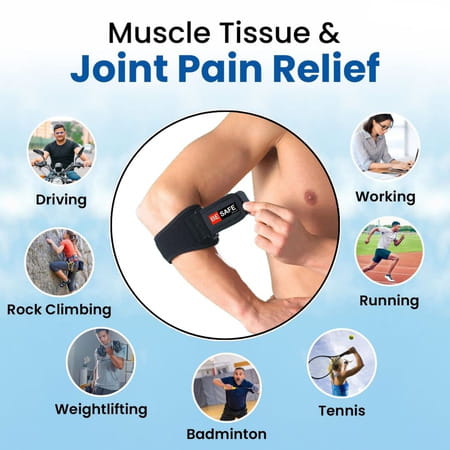 Besafe Forever Tennis Elbow Support Brace Band Universal Size | Black