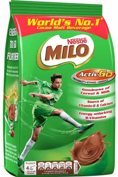 Nestle Milo Activ-Go Powder Health Drink - Chocolate Flavour Pouch - 400Gm