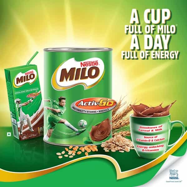 Nestle Milo Activ-Go Powder Health Drink - Chocolate Flavour Pouch - 400Gm
