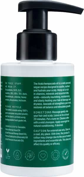Arata Natural Nourishing Hempocado Hair Oil With Hempseed & Avocado Oil (100 Ml)