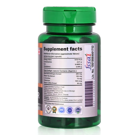 Cipzer Effecto Fat Burner Capsules | Accelerates Fat Burn & Boosts Metabolism | 30 Capsules