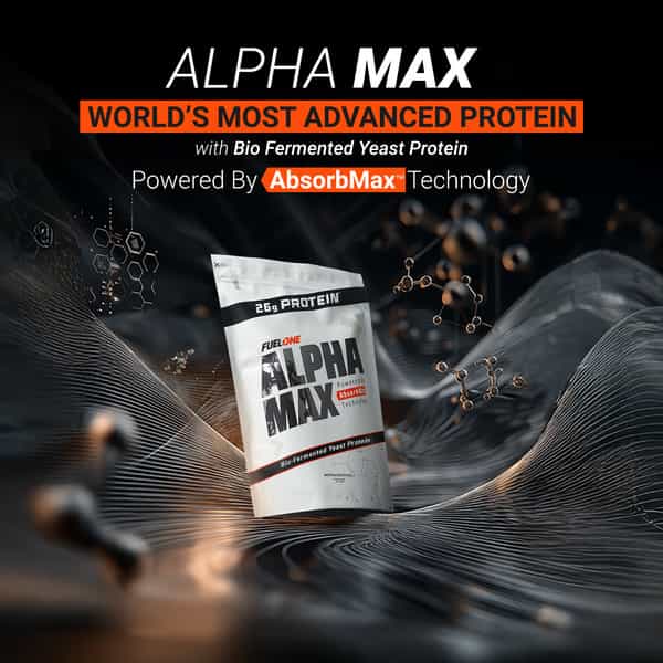 Fuelone Alpha Max Protein Blend | Chocolate | 1Kg (2.2Lbs) | 26G Protein Per Scoop