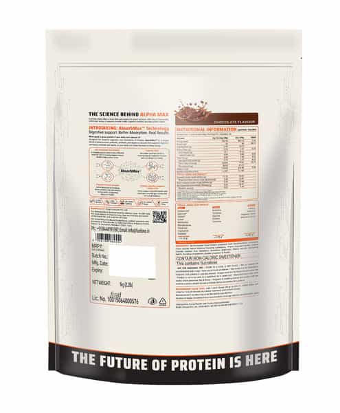 Fuelone Alpha Max Protein Blend | Chocolate | 1Kg (2.2Lbs) | 26G Protein Per Scoop