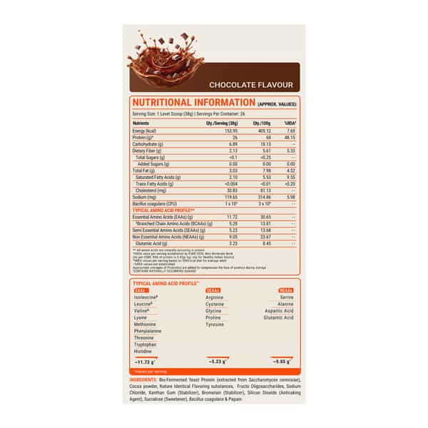 Fuelone Alpha Max Protein Blend | Chocolate | 1Kg (2.2Lbs) | 26G Protein Per Scoop