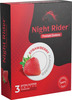 Night Rider Extra Super Dotted Condoms - 3 Piece (Strawberry Flavour)