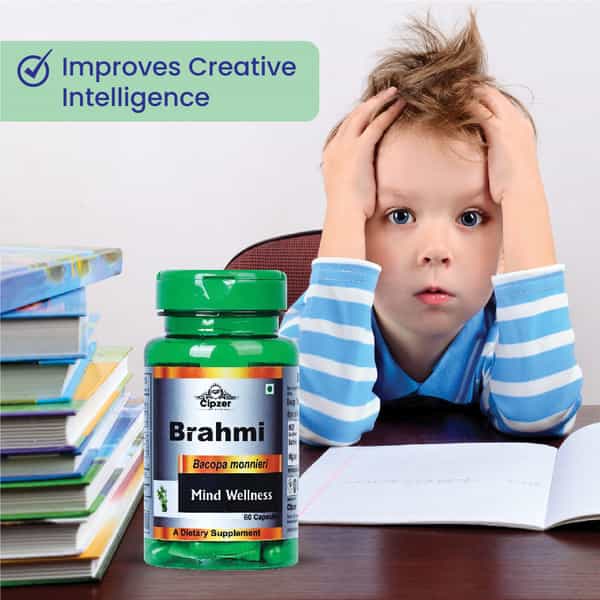 Cipzer Brahmi Capsule Enhance Memory And Brain Function With Cognitive Wellness 60 Capsules