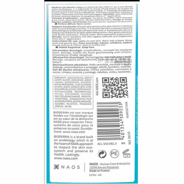 Bioderma Atoderm Douche Gentle Cleansing Gel 100Ml