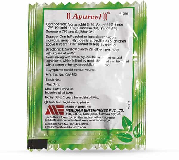 Ayurvel Sachet Of 4Gm Powder