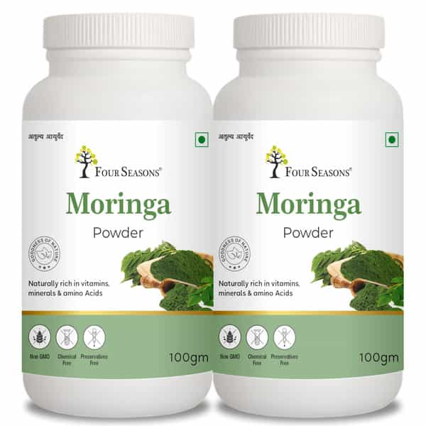 Four Seasons Moringa Powder 100G | Boosts Immunity & Energy | Detoxifies Body |Digestion (Pack Of 2)