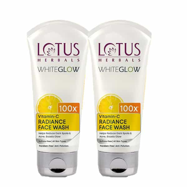 Lotus Herbals Whiteglow Vitamin C Radiance Face Wash 100G (Pack Of 2 )