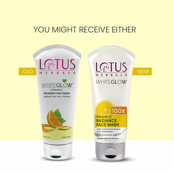 Lotus Herbals Whiteglow Vitamin C Radiance Face Wash 100G (Pack Of 2 )